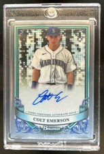 2024 Bowman Sterling Colt Emerson Prospect Auto #PA-CE Mariners