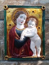 MADONNA FOGLIA ORO  DIPINTA SU