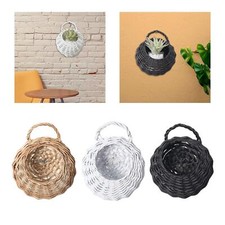 Portavaso per piante da soggiorno in vimini, cesto di fiori da appendere,