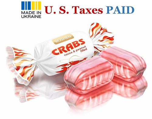 Roshen crabs caramello - crabs, duro