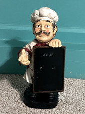 Statuina lavagna chef italiano vintage bistrot arredamento cucina ristorante menù