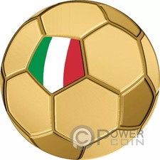 ITALIA CALCIO Icone Sportive 1/1000 Oz Moneta Oro 3000 Franchi Ciad 2023