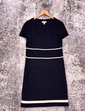 Abito St John Medium donna nero Santana maglia tennis stile sportivo