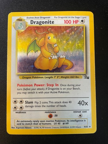 Dragonite fossil holo - dragonite,