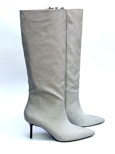 Zara argento ginocchio - zara, stivali