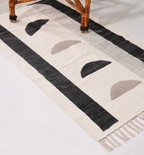 Tappeto Area Cotone, Nero