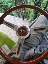 volante Alfa Romeo in legno Hellebore