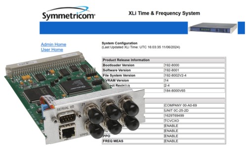Symmetricom xli ntp modulo - xli,