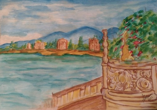 Quadro dipinto acquerello - dipinto,