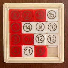 Gioco del 15 vintage, originale anni '70, in Plastica. Rarità dell'epoca