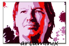 QUADRI MODERNI DIPINTO A MANO RITRATTO VASCO ROSSI VIOLA LILLA ROSSO ARREDO ROCK