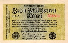 Ro 105a 10 Mio Mark 1923 FZ:DB BZ:2 UNC