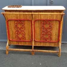 mobile bar Bonacina anni 60 originale in ottimo stato vintage , in rattan 
