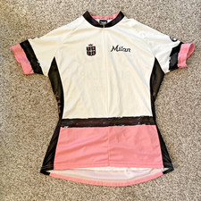 Maglia donna Twin Six ciclismo XL Speedy Bike Club Milano rosa bianco