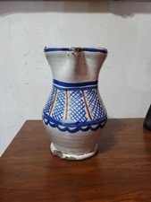 Brocca pugliese maiolica decorata Secolo XIX