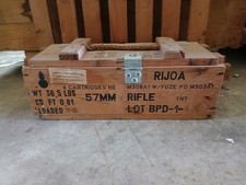 CASSETTA LEGNO PORTA MUNIZIONI 57MM USA