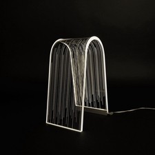 Vesta Home - ARC LINE Lampada da tavolo in cristallo acrilico trasparente con de