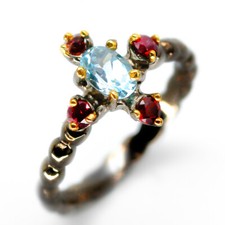 Anello Art Deco 2 toni fatto a