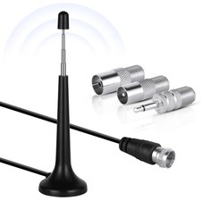 DAB Radio Antenna FM Telescopica Interna con Base Magnetica 5 dBi Antenna TV con