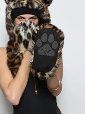 Sprithoods Spirit Hoods Leopard cappuccio intero fatto a mano negli Stati Uniti