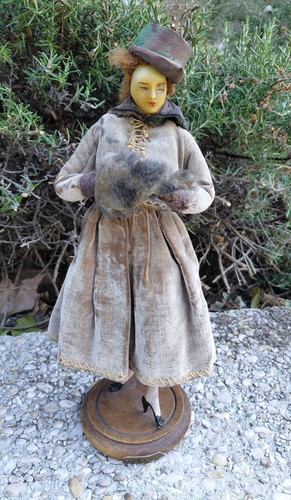 Poupée ancienne lady cire - ancienne,