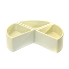 Vaso porta piante angolare in plastica bianca Elco anni ’70, plant pot, 70s