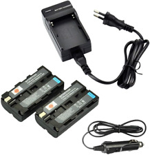 2-Pacco Ricambio Batteria + DC01E Caricabatteria Compatibile per Sony NP-F550 NP