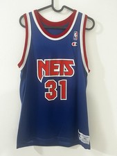 Vintage 90s NBA New Jersey Nets Champion Jersey 40 S O'Bannon rare