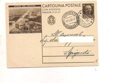 11626 intero postale 30c domanda turistica LITTORIA 1934 case coloniche