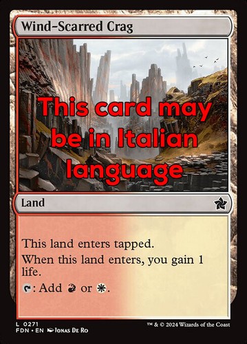 Mtg wind scarred - crag, foil