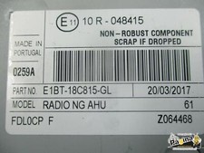 e1bt-18c815-gl AUTORADIO FORD Fiesta 6° Serie 1500 Diesel 55 kW / 75 CV  1268469