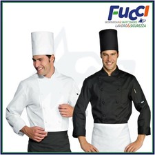 GIACCA DA LAVORO MANICA LUNGA CUOCO CHEF CUCINA PIZZAIOLO UOMO DONNA COTONE