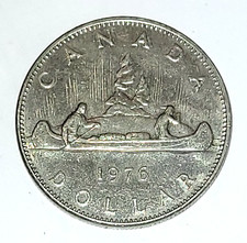 Canada coin Dollar 1976 moneta vintage da 1 DOLLARO Canadese Canoa spl