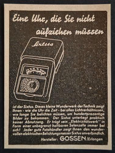 Esposimetro gossen erlangen - esposimetro,
