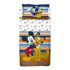 Completo lenzuola Copriletto Topolino Disney per letto Singolo AB668