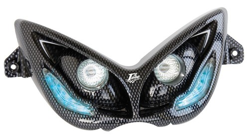 Maschera faro carbon con leds