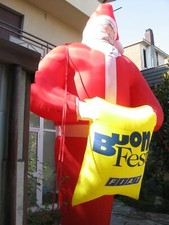 Babbo Natale  gonfiabile "pubblicità Fiat" anni 90 con motore elettrico - H 5 m.