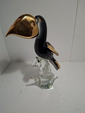 Licio Zanetti Squisita scultura di tucano in vetro soffiato a mano Murano