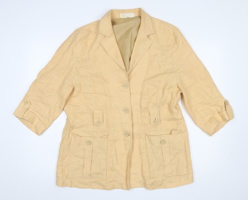 Giacca blazer donna - lino, beige