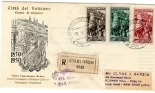 vaticano 1950 guardia palatina fdc venetia raccomandata per gli usa