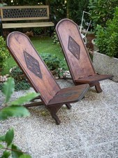 Coppia sedie sdraio africane