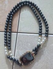 collana vintage di perle finte