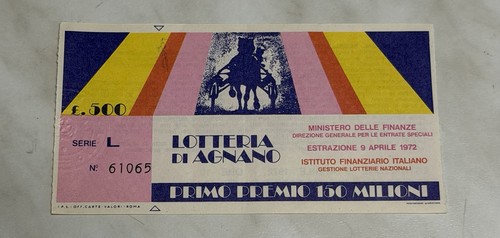 Biglietto lotteria agnano - biglietto,