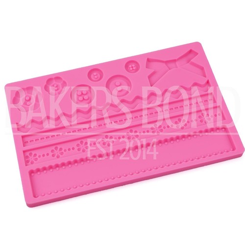 Bottone fiocco fiore pizzo - fiocco,