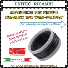 Guarnizione tipo DBM POLYPAC oleodinamica x pistone idraulico TPM da 25 a 80 mm.