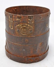 Ferro Antico Paili Grano Misurazione Pentola Originale Vecchio Mano Crafted