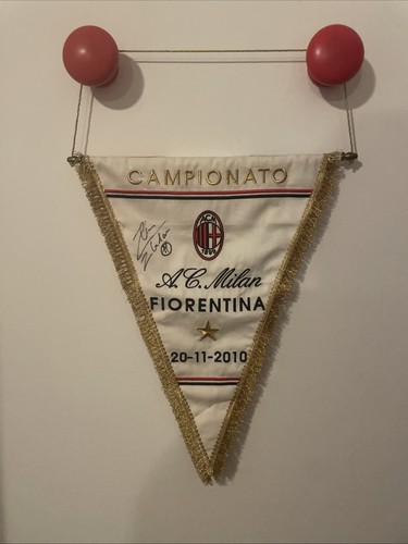 Gagliardetto milan autografato - gagliardetto,