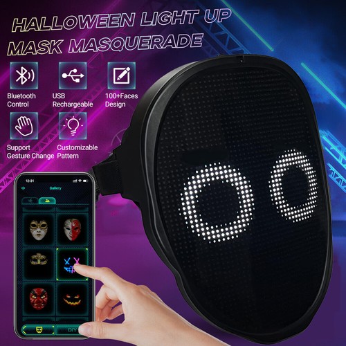Maschera led halloween rave - halloween,