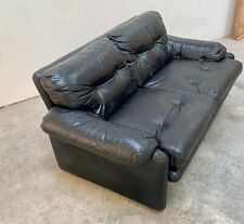 divano 2 posti pelle nera Coronado B&B design Afra e Tobia Scarpa