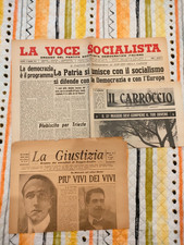 Dopoguerra 3 vecchi giornali